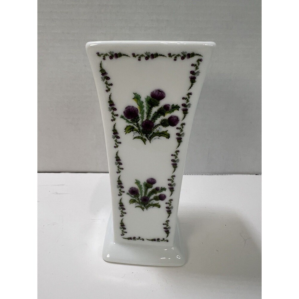 The Leonardo Collection Scottish Thistle Bud Vase Fine Porcelain China Purple